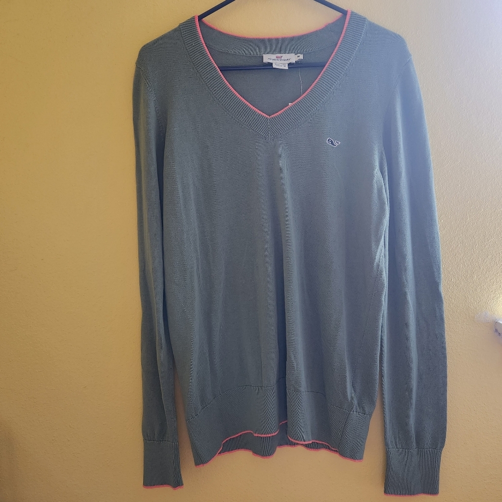 Vineyard Vines Heritage Cotton V-Neck Sweater